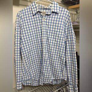 J. Crew Blue and White Plaid Men's Shirt